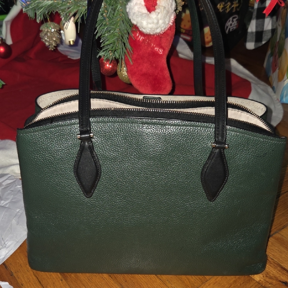 Kate Spade Forest Green Leather Handbag - Picture 4 of 17